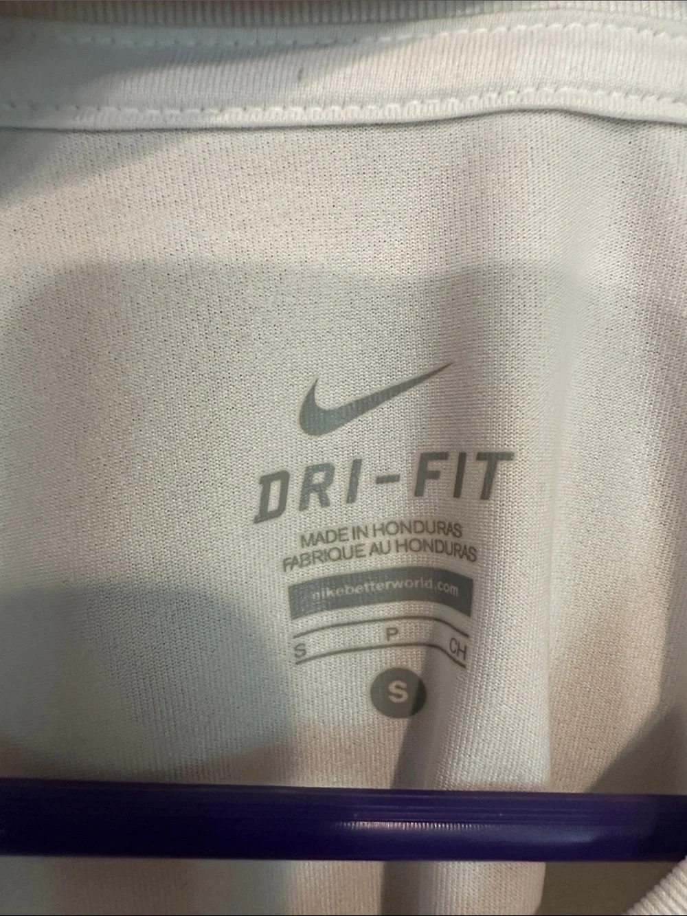 Nike Women's White Long-Sleeve Dri-FIT Top